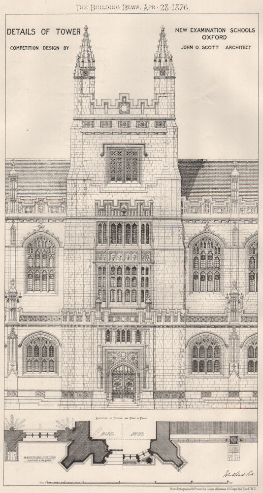 New Examination Schools, Oxford; design by John O. Scott Archt. Oxfordshire 1876